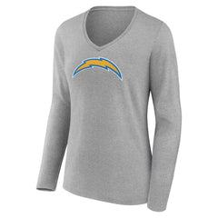 Los Angeles Chargers Women's Primary Team Logo Long Sleeve V-Neck T-Shirt