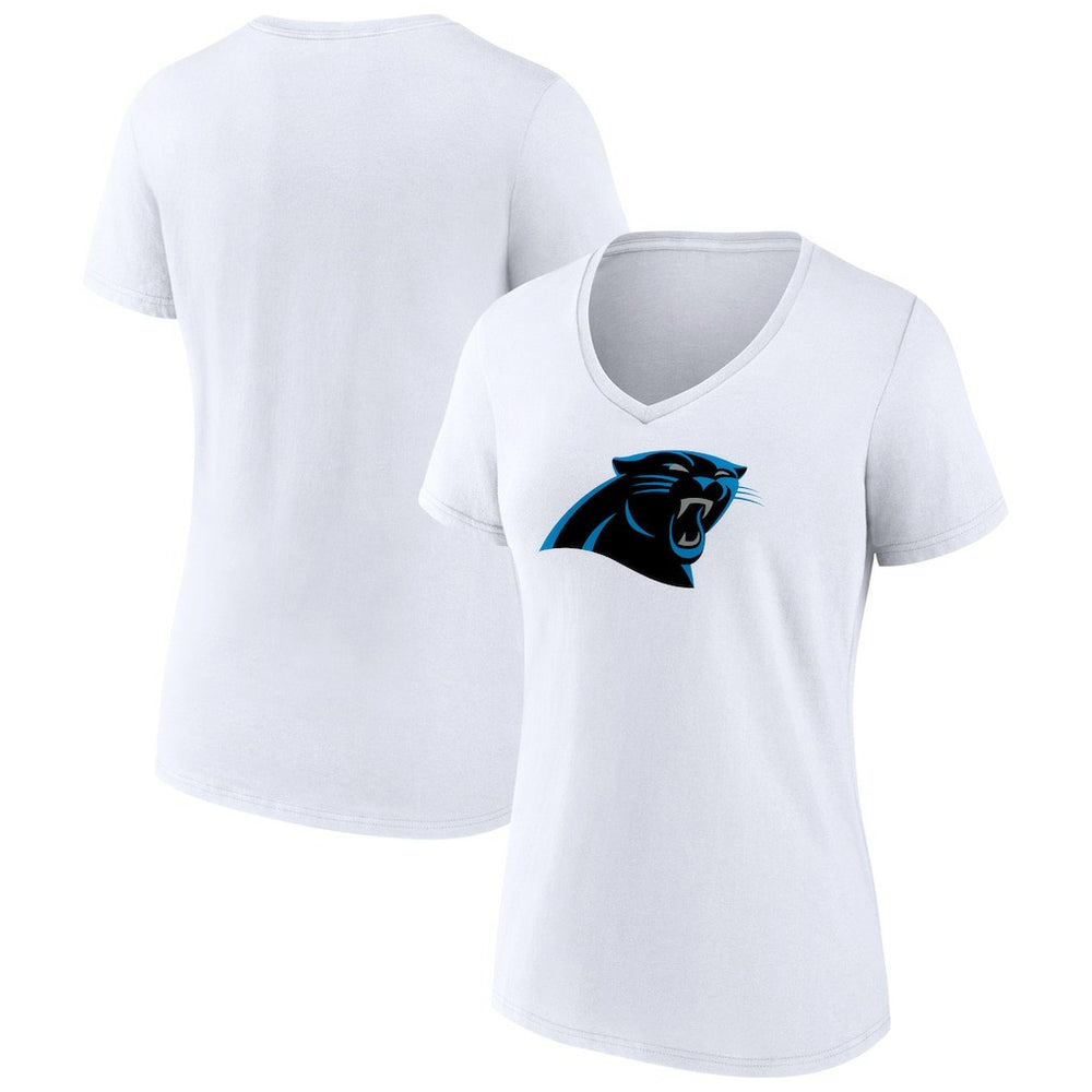 Carolina Panthers Women's Primary Team Logo V-Neck T-Shirt