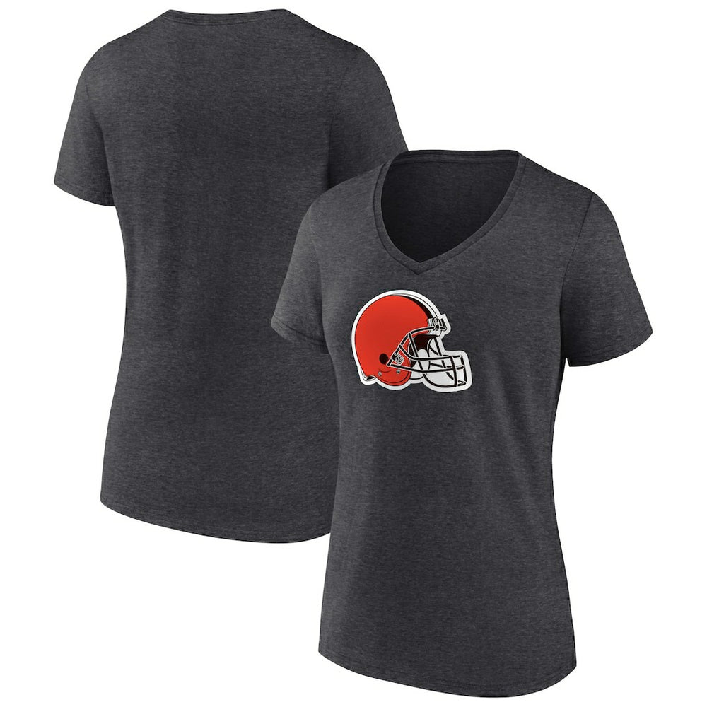 Cleveland Browns Women's Primary Team Logo V-Neck T-Shirt