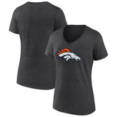 Denver Broncos Women's Primary Team Logo V-Neck T-Shirt