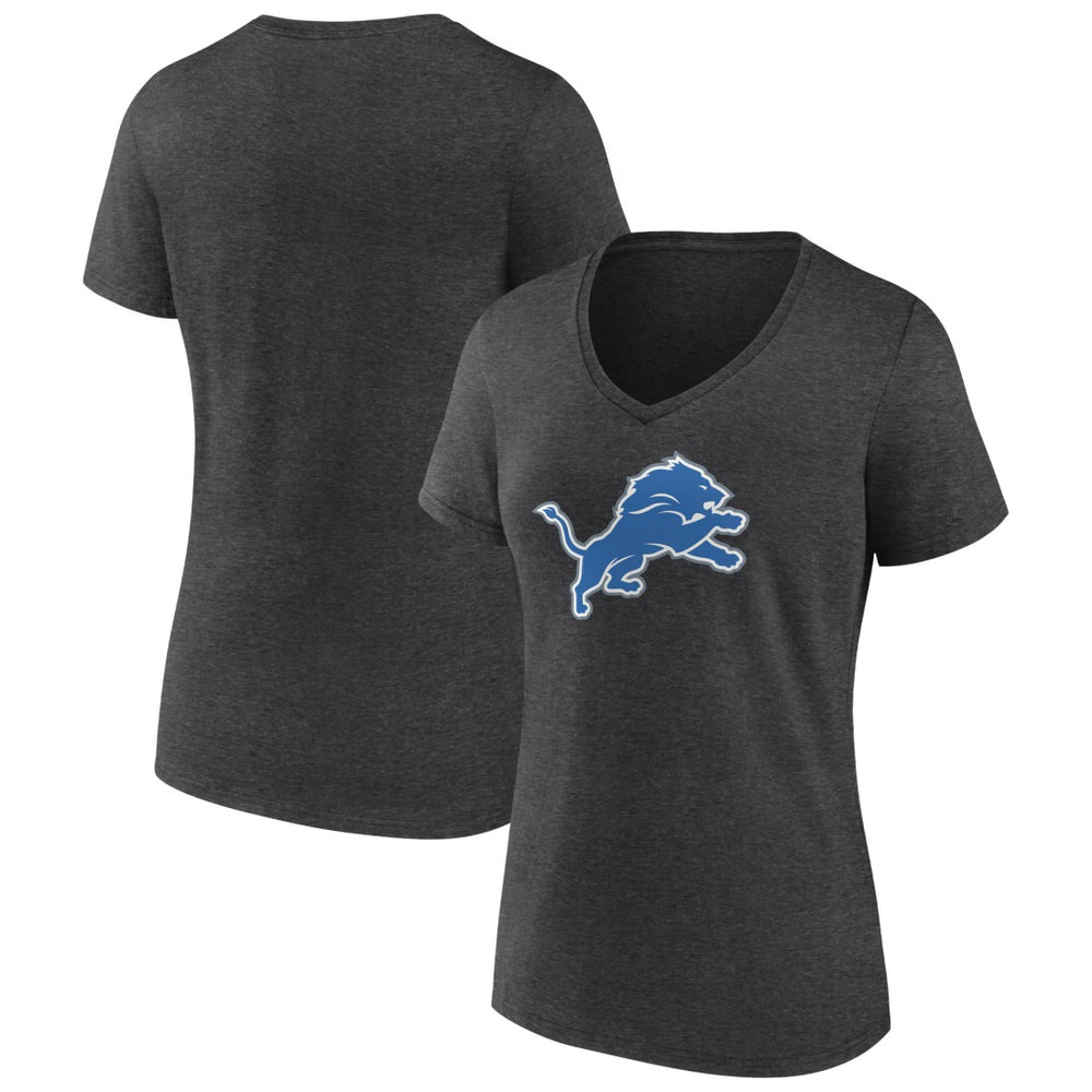 Detroit Lions Women's Primary Team Logo V-Neck T-Shirt