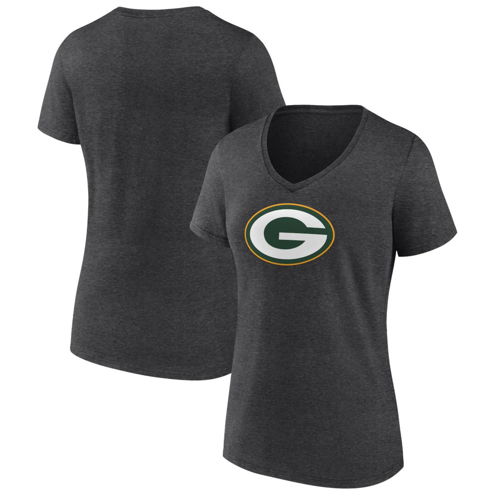 Green Bay Packers Women's Primary Team Logo V-Neck T-Shirt