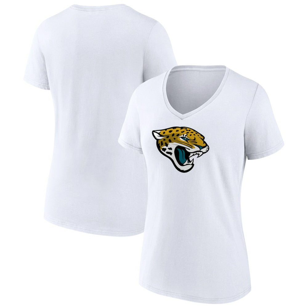 Jacksonville Jaguars Women's Primary Team Logo V-Neck T-Shirt
