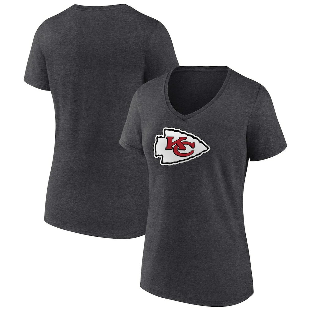 Kansas City Chiefs Women's Primary Team Logo V-Neck T-Shirt