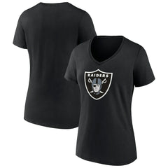 Las Vegas Raiders Women's Primary Team Logo V-Neck T-Shirt