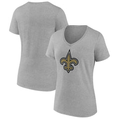 New Orleans Saints Women's Primary Team Logo V-Neck T-Shirt