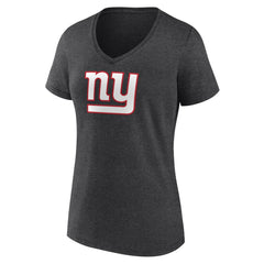 New York Giants Women's Primary Team Logo V-Neck T-Shirt