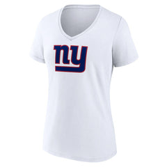 New York Giants Women's Primary Team Logo V-Neck T-Shirt