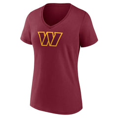 Washington Commanders Women's Primary Team Logo V-Neck T-Shirt