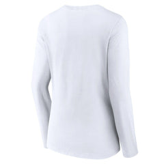 New Orleans Saints Women's Logo Team Lockup Long Sleeve V-Neck T-Shirt