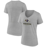 Baltimore Ravens Women's Logo Team Lockup V-Neck T-Shirt