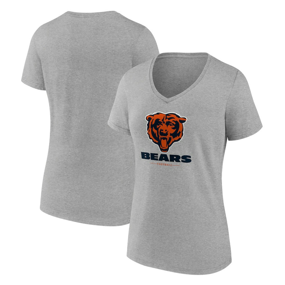 Chicago Bears Women's Logo Team Lockup V-Neck T-Shirt