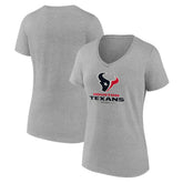 Houston Texans Women's Logo Team Lockup V-Neck T-Shirt