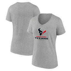 Houston Texans Women's Logo Team Lockup V-Neck T-Shirt
