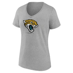 Jacksonville Jaguars Women's Logo Team Lockup V-Neck T-Shirt
