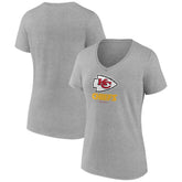 Kansas City Chiefs Women's Logo Team Lockup V-Neck T-Shirt