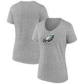Philadelphia Eagles Women's Logo Team Lockup V-Neck T-Shirt