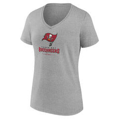 Tampa Bay Buccaneers Women's Logo Team Lockup V-Neck T-Shirt