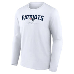 New England Patriots Logo Team Lockup Long Sleeve T-Shirt
