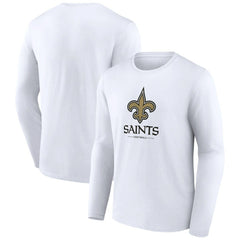 New Orleans Saints Logo Team Lockup Long Sleeve T-Shirt