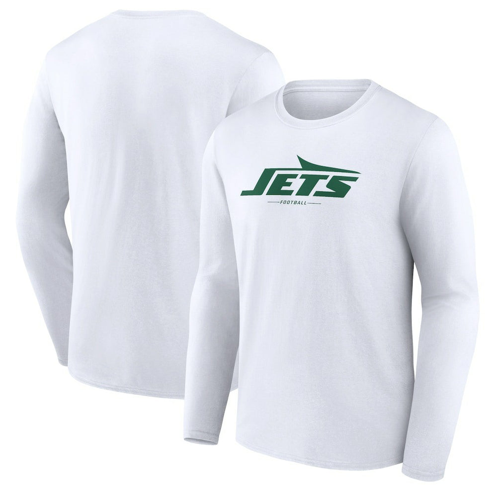 New York Jets Logo Team Lockup Long Sleeve T-Shirt
