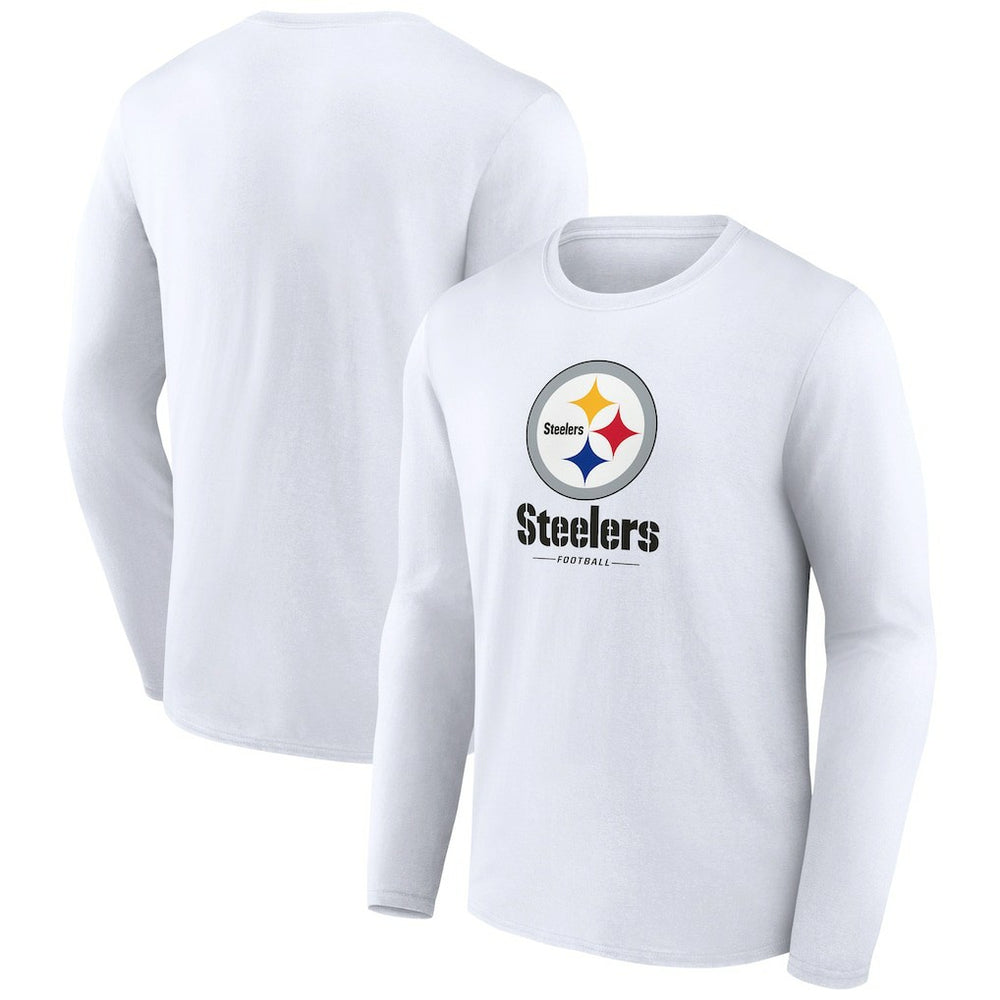 Pittsburgh Steelers Logo Team Lockup Long Sleeve T-Shirt