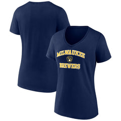 Milwaukee Brewers Women's Heart and Soul V-Neck T-Shirt | MLB For sale