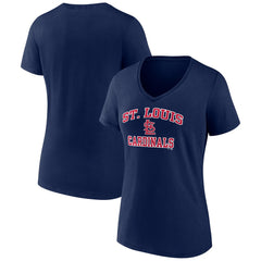 St. Louis Cardinals Women's Heart and Soul V-Neck T-Shirt | MLB New