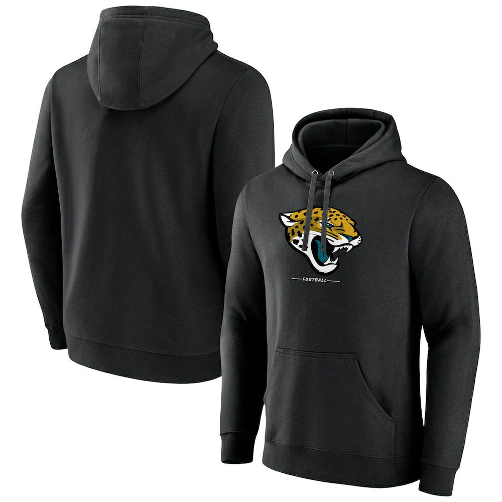 Jacksonville Jaguars Logo Team Lockup Fitted Pullover Hoodie