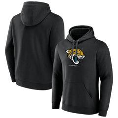 Jacksonville Jaguars Logo Team Lockup Fitted Pullover Hoodie