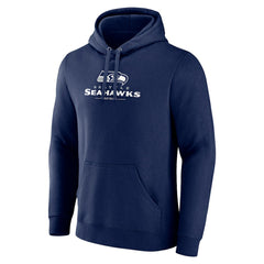 Seattle Seahawks Logo Team Lockup Fitted Pullover Hoodie