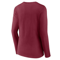 Washington Commanders Women's Logo Team Lockup Long Sleeve V-Neck T-Shirt