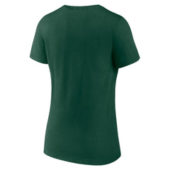 Green Bay Packers Women's Logo Team Lockup V-Neck T-Shirt