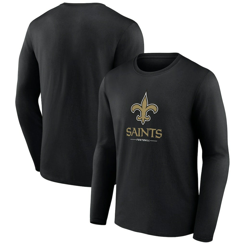New Orleans Saints Logo Team Lockup Long Sleeve T-Shirt