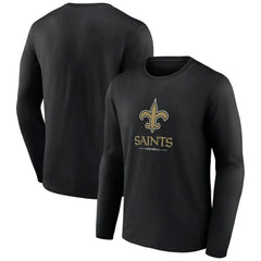 New Orleans Saints Logo Team Lockup Long Sleeve T-Shirt