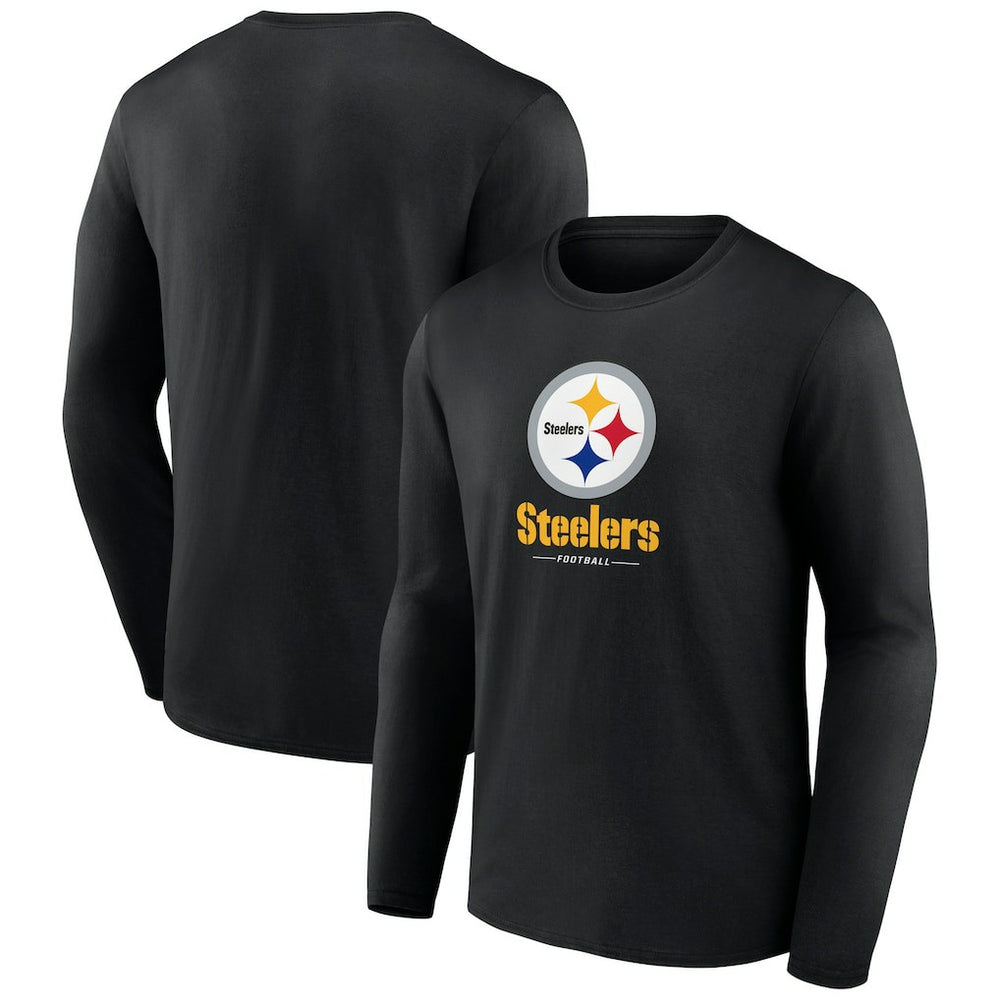 Pittsburgh Steelers Logo Team Lockup Long Sleeve T-Shirt