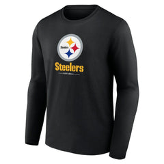 Pittsburgh Steelers Logo Team Lockup Long Sleeve T-Shirt