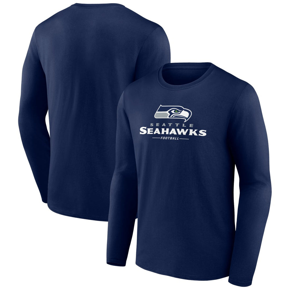 Seattle Seahawks Logo Team Lockup Long Sleeve T-Shirt