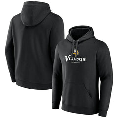 Minnesota Vikings Primary Logo Team Lockup Fitted Pullover Hoodie