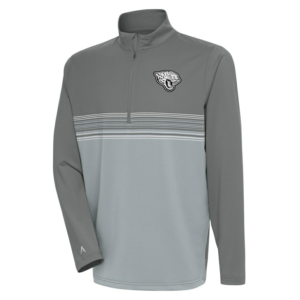 Jacksonville Jaguars Antigua Metallic Logo Pace Quarter-Zip Pullover Top