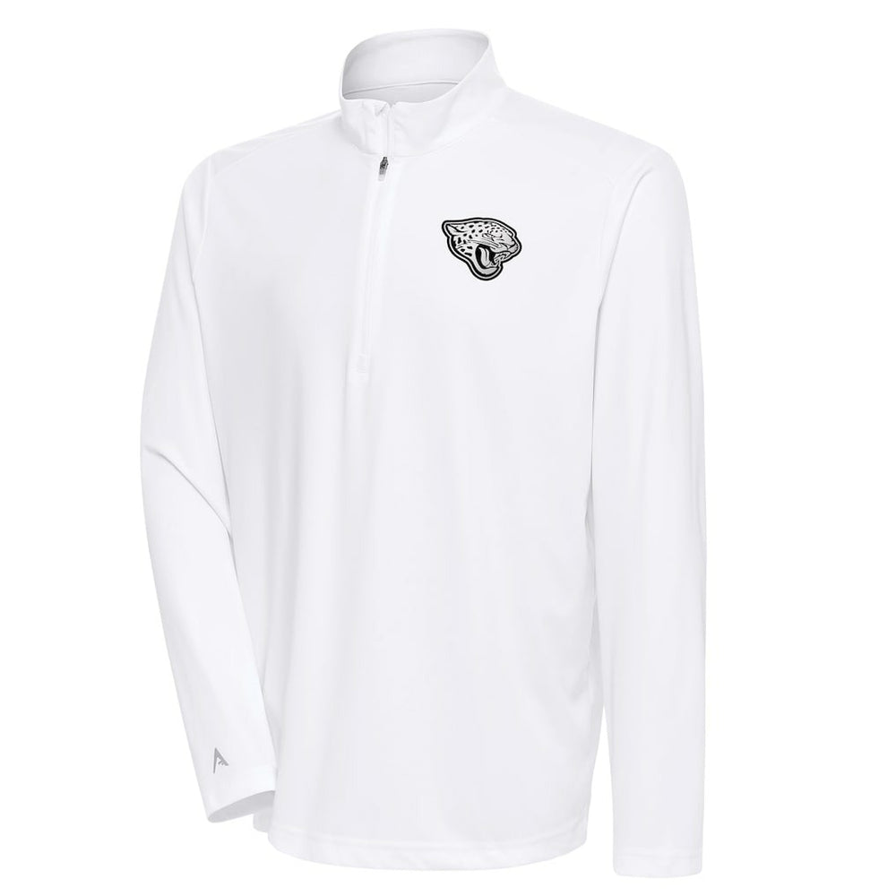 Jacksonville Jaguars Antigua Metallic Logo Tribute Quarter-Zip Top