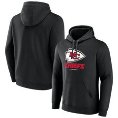 Kansas City Chiefs Logo Team Lockup Fitted Pullover Hoodie