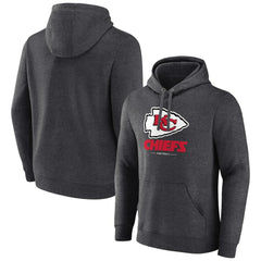 Kansas City Chiefs Logo Team Lockup Fitted Pullover Hoodie