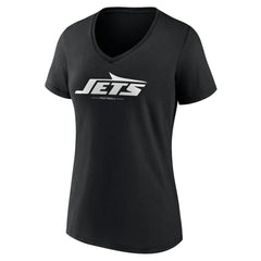 New York Jets Women's Logo Team Lockup V-Neck T-Shirt