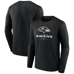 Baltimore Ravens Logo Team Lockup Long Sleeve T-Shirt