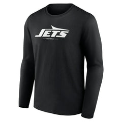 New York Jets Logo Team Lockup Long Sleeve T-Shirt