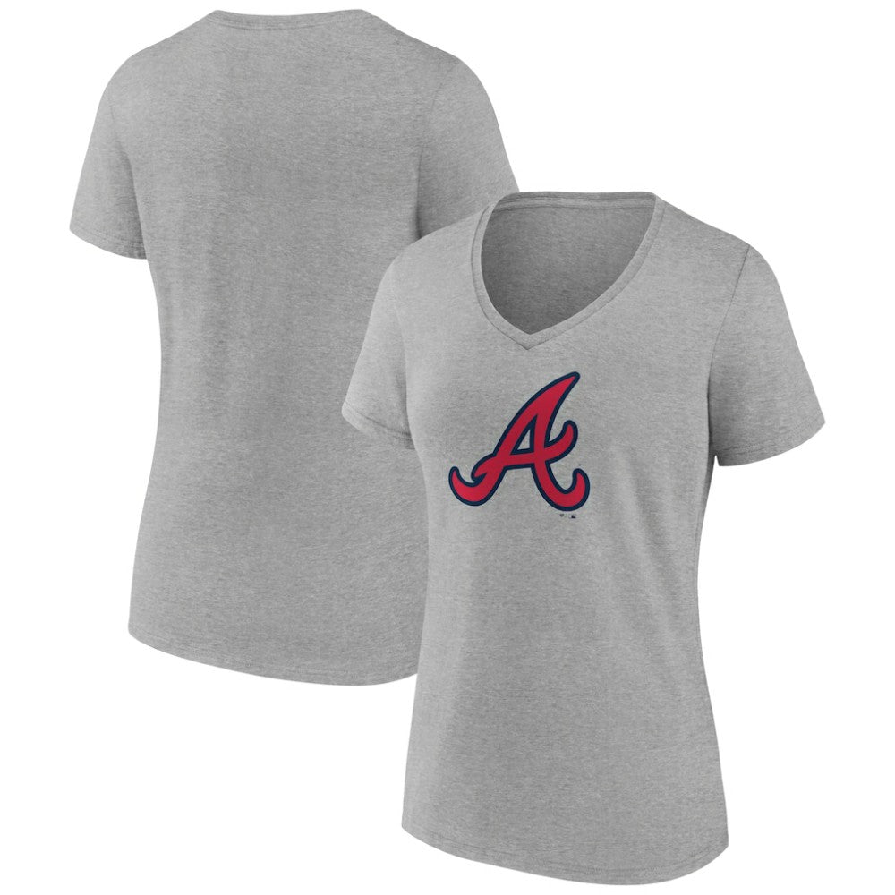 Atlanta Braves Women's Official Logo V-Neck T-Shirt | MLB Shop