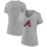Atlanta Braves Women's Official Logo V-Neck T-Shirt | MLB Shop