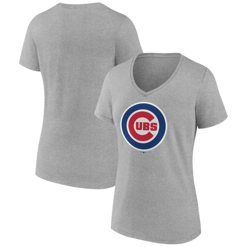 Chicago Cubs Women's Official Logo V-Neck T-Shirt | MLB On Sale