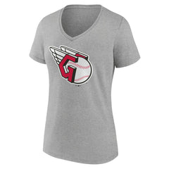 Cleveland Guardians Women's Official Logo V-Neck T-Shirt | MLB Sale